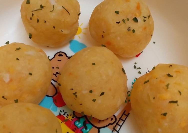 Resep Bola-Bola Kentang Telur #Mpasiselingan#Mpasicemilan#Mpasi7bulan yang Lezat Sekali