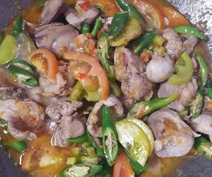 Gampangnya Memasak Oseng jeroan lombok ijo pedas manis Lezat Mantap