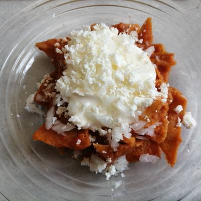 Chilaquiles Rojos Receta de Leonzo Rey- Cookpad