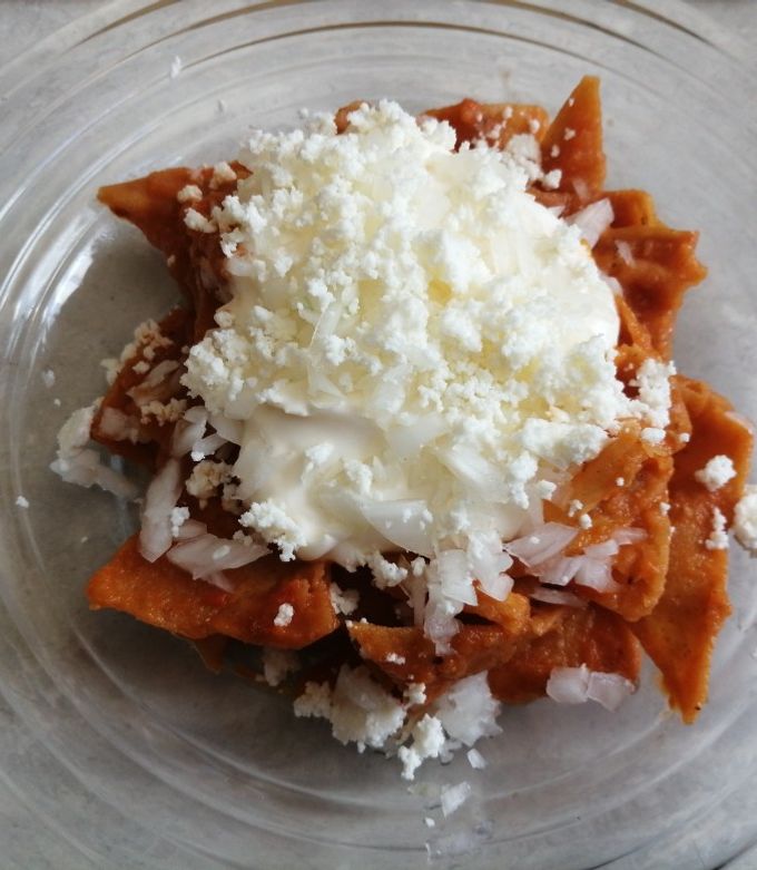 Una foto de Chilaquiles Rojos