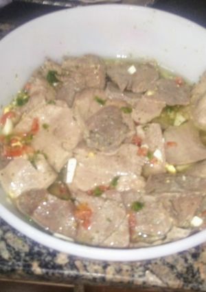 Una foto de Lengua a la vinagreta