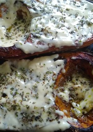 Una foto de Calabaza al horno con queso