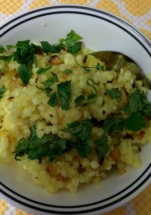 A picture of Sabudana Khichdi.