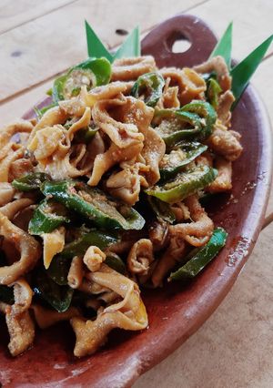 Foto resep Tumis usus cabai hijau