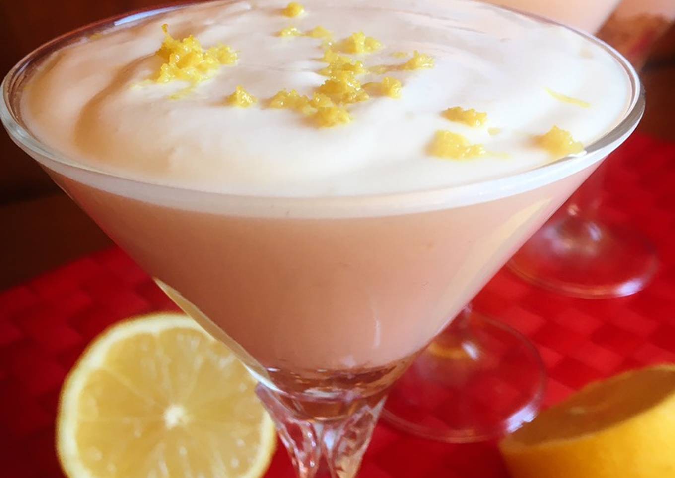 Postre crema/mousse de limón fit