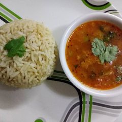 A picture of Gujarati khatti Meethi Tuar Dal.