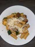 Meatball and Zucchini Pasta with Butter Garlic Sauce
