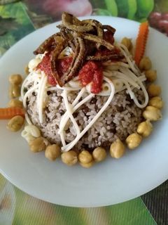 صورة لوصفة الكشري المصري 😋💓
