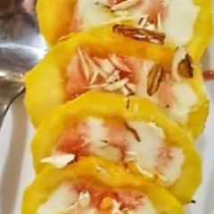 A picture of Stuffed mango ice cream.