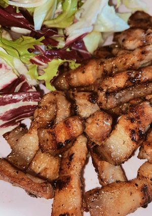Hình của món Bún chả áp chảo.