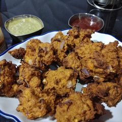 A picture of Oats Khichdi Pakora without oil (Healthy).