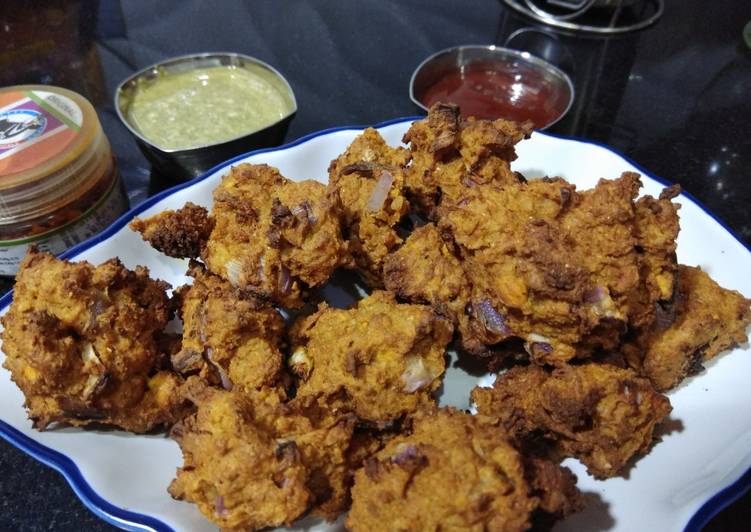 Recipe of Perfect Oats Khichdi Pakora without oil (Healthy)
