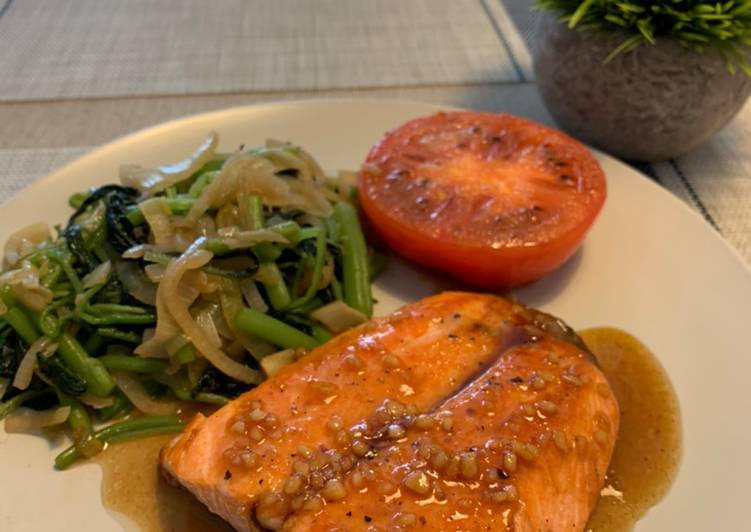 Steps to Prepare Perfect Honey Soy Glaze Salmon