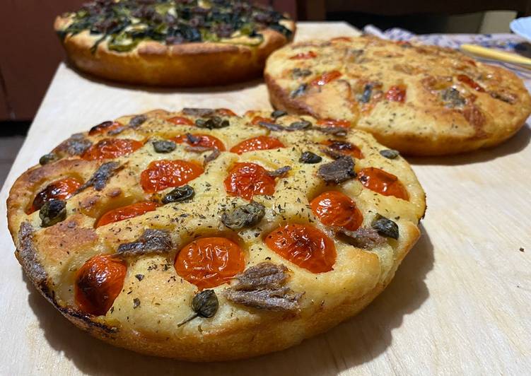 Focaccia pugliese in tre varianti