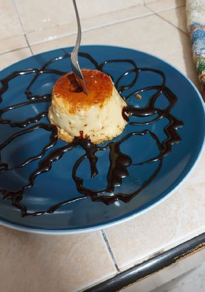 Una foto de Flan napolitano.🤤