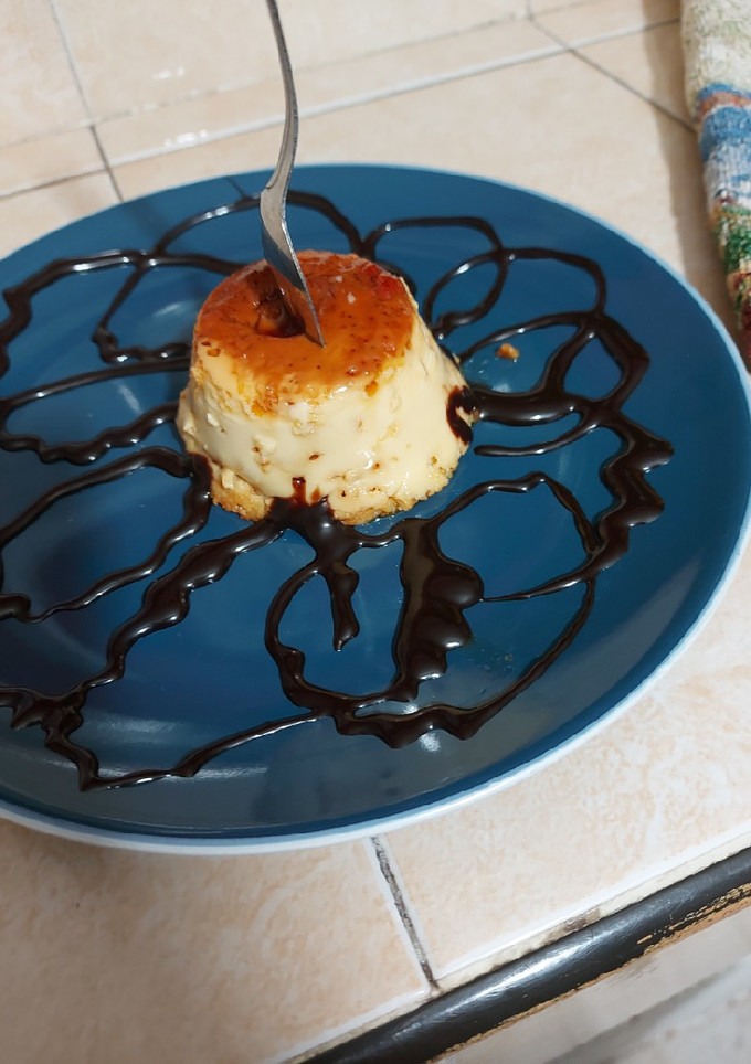 Una foto de Flan napolitano.🤤