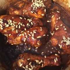 A picture of California Farm Gochujang Pepper Glaze Chicken Thighs.