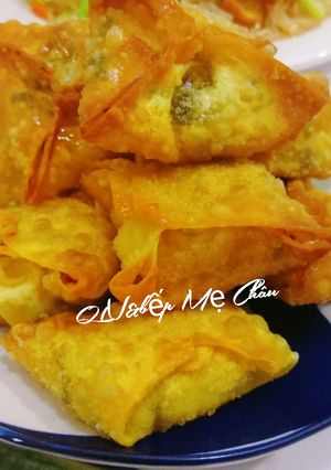 Hình của món Hoành thánh chay.