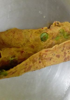 A picture of Matar gajar wala besan Chilla.