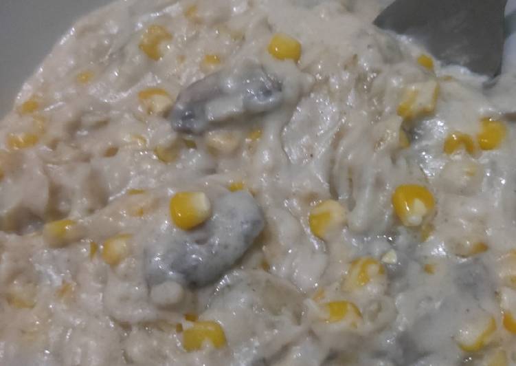 Bagaimana Menyiapkan Mushroom soup Rice cooker ala anak kos yang Bikin Ngiler