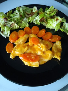 Una foto de Delicias de pollo a la naranja