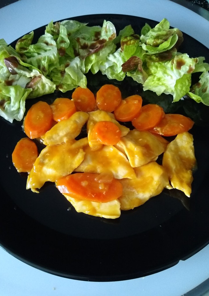 Una foto de Delicias de pollo a la naranja