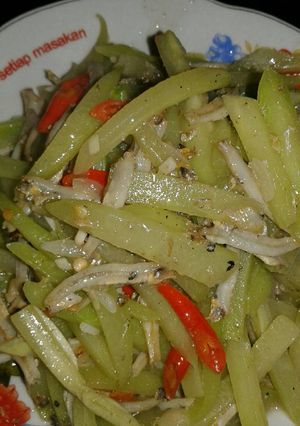 Foto resep Tumis labu siam plus teri