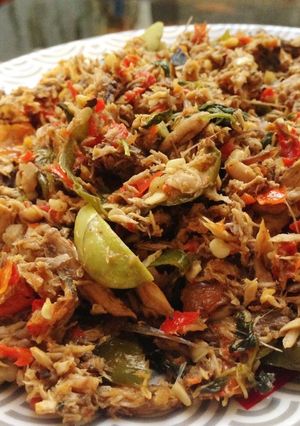 Foto resep Tongkol suwir pete pedas