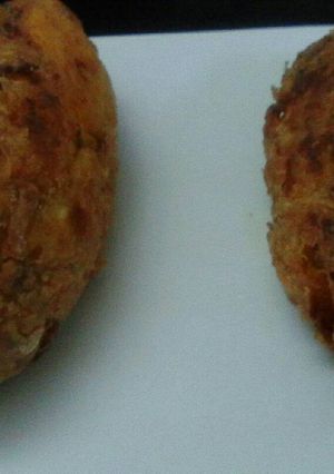 Una foto de Tortas de plátano y frijoles