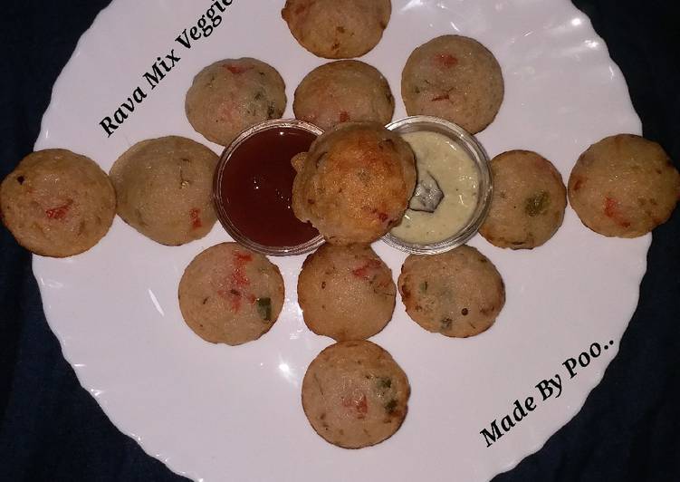 Steps to Make Homemade Rava Mix Veggie Appam