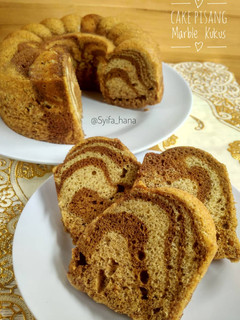 Foto resep Cake Pisang Marble Kukus