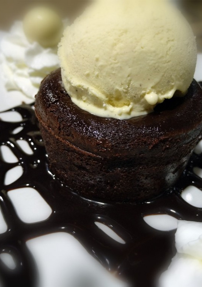 Una foto de Coulant de chocolate