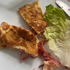 Sauerkraut omelette with cheese A picture of Sauerkraut omelette with cheese.