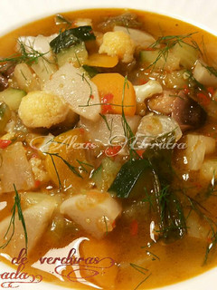 Una foto de Sopa de verduras de temporada