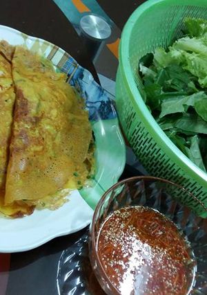 Hình của món Bánh xèo miền tây.