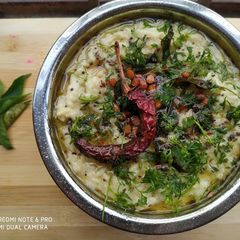 A picture of Mint Curd Rice.