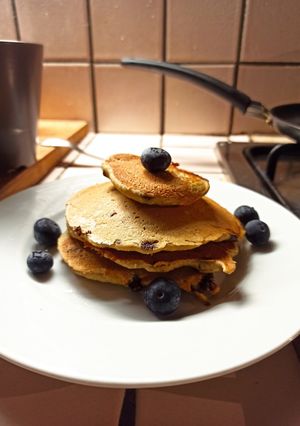 Foto di Pancakes alle mele e gocce di cioccolato