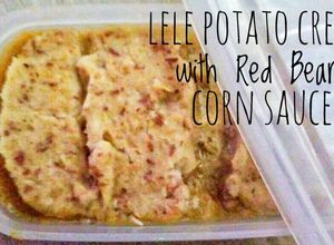 Foto resep Mpasi 8m "Lele potato cream with red beans corn sauce"