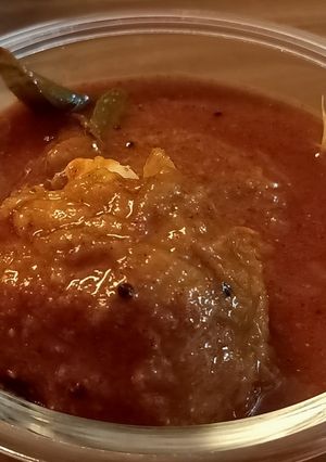 A picture of Sweet and sour mango curry.