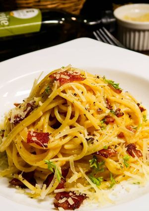 Una foto de Pasta carbonara 🍝