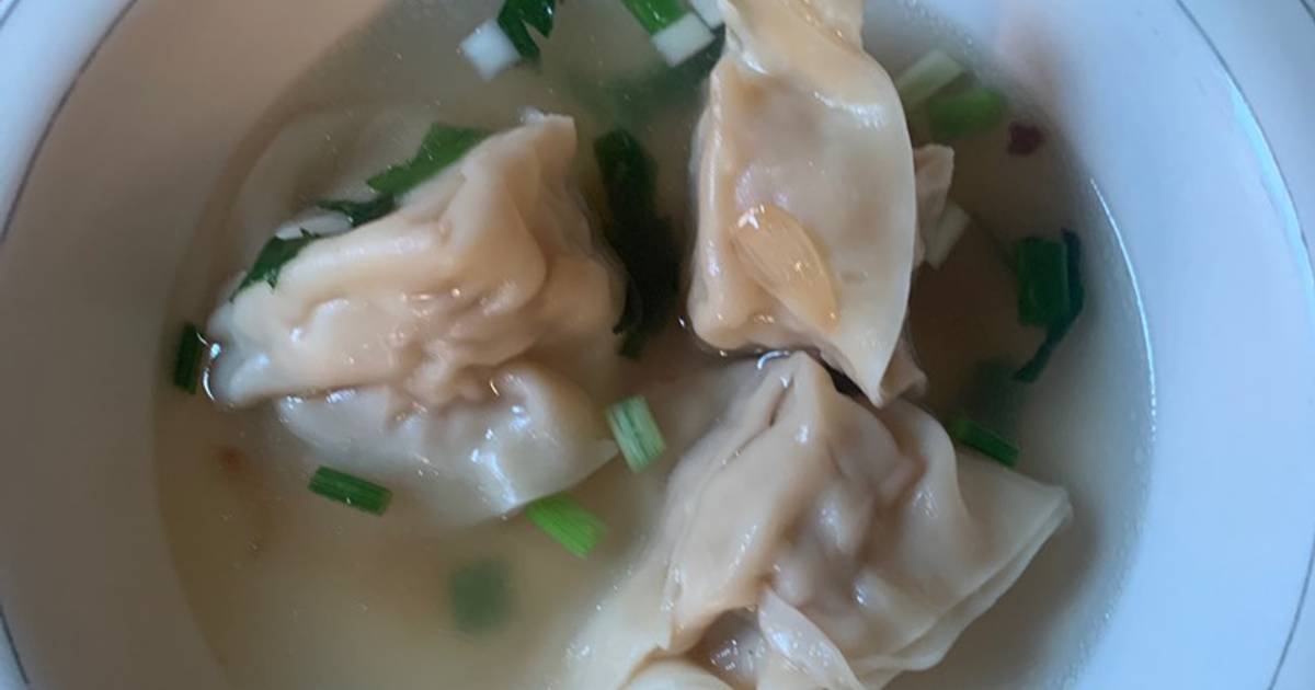 Resep Wonton Sup Pangsit Ayam Rebus Favorit Bunda