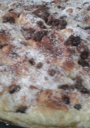 Una foto de Budín de pan con chips de chocolate