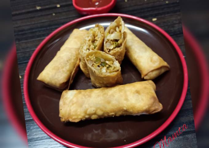 Noodles Spring rolls (with homemade sheets)