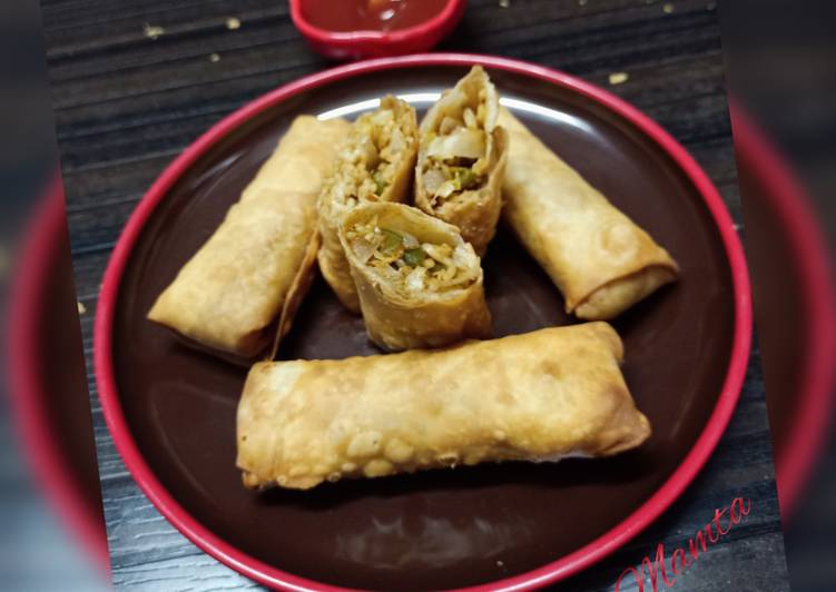 Steps to Prepare Speedy Noodles Spring rolls (with homemade sheets)