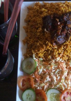 A picture of Party jollof Rice.