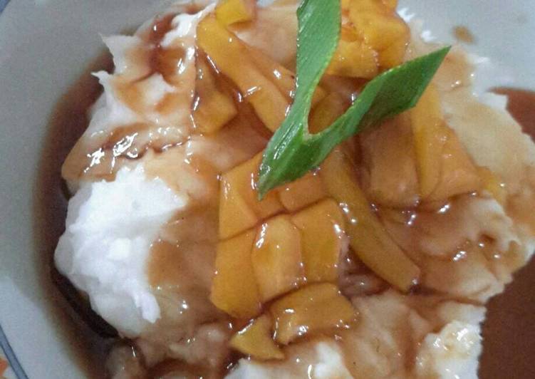 Langkah memasak Bubur sumsum kuah gula jawa nangka Anti Gagal