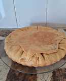 Tarta cremosa de zapallo y salsa bechamel