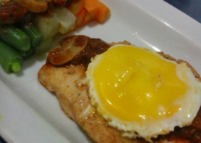Resep Sunny Chicken steak with barbeque sauce keto #ketopad yang Enak Banget