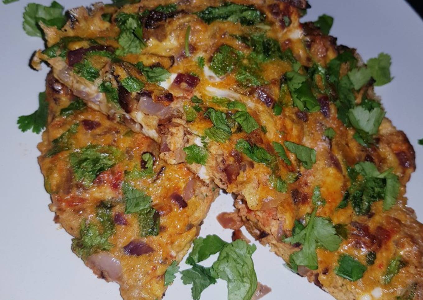 Indian style spicey omellette
