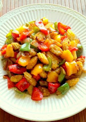 A picture of Baby Corn Pepper Fry.